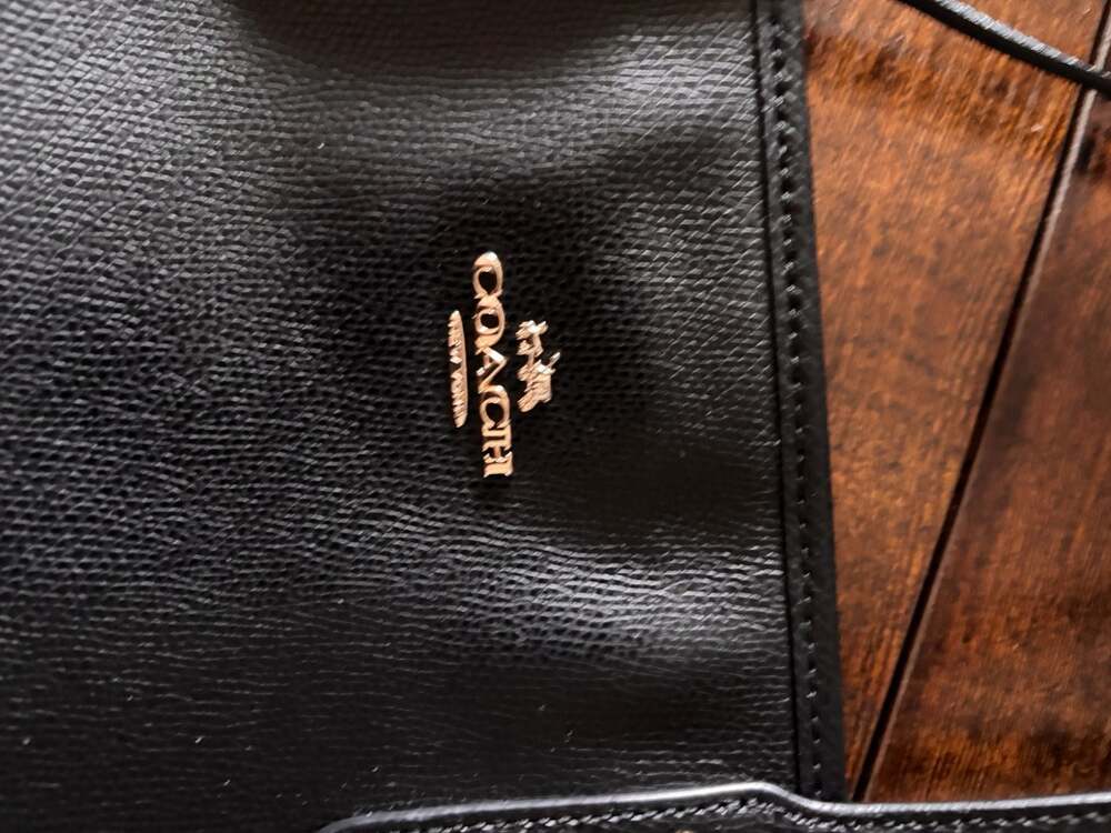 Coach Black Leather Tote Bag - Picture 3 of 14